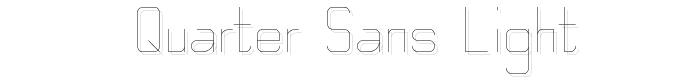 Quarter Sans Light font